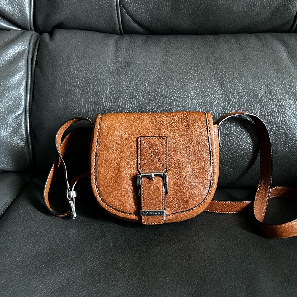 Michael Kors Brown Crossbody Saddle Bag